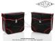 Sacoches  Prosac  P01E Noires - Finitions  lisers rouges - Coins Noirs - Fixation  crochets -  Prosac  - Spciales VloSoleX (la paire)