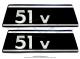 Autocollants de boîte à outils 51V (emboutis / en relief) pour Mobylette Motobécane / Motoconfort (la paire)