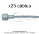 Câbles de frein avant / décompresseur 1.20m 18/10 pour SoleX / Mobylette Motobécane Motoconfort MBK / Peugeot (Lot de x25 câbles)