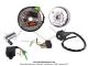 Allumage électronique - Poli / Chromé - type "Moriyama" + boîtier CDI + Bobine + Régulateur de tension + Antiparasite pour Mobylette Motobécane MBK 51 / 881 (AV10) (Pack)