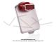 Plaque d'immatriculation MALY + Support d'ampoule + Ampoule "Navette" lg. 35mm / T10 - 6v 5w + Cabochon de feu rouge Maly pour Motobécane L99E / L75n