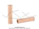 Poignées de guidon (Revêtement) - AMAC - Beige - Lg.125mm - Ø22 / Ø22 - dessin "moleté" (la paire)