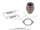 Rotule de pot d'échappement Ninja M38 x 150 - Ø31mm démontable avec joint Viton + bride de fixation de ressorts - pour Mobylette Motobécane / MBK 51 (AV10) et Peugeot 103 avec sortie d'échappement à vis
