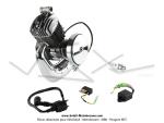 Moteur complet type MBK AV7 avec allumage &eacute;lectronique type Moriyama complet (sans carburateur) + Bougie NGK B5HS pour Mobylette Motob&eacute;cane Motoconfort MBK 88 (Culasse &agrave; fixation haute)