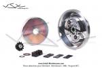 Poulie à embrayage Racing G3 VSX pour Peugeot 103 SP / MVL - Gorge de 13mm - avec pignon cannelé de transmission - Cannelures courtes - 11 dents - 415 - Démarrage sans kick 