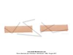 Poignées de guidon (Revêtement) - AMAC - Beige - Lg.125mm - Ø22 / Ø22 - dessin "moleté" (la paire)