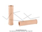 Poignées de guidon (Revêtement) - AMAC - Beige - Lg.125mm - Ø22 / Ø27 - dessin "moleté" (la paire)