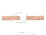 Poignées de guidon (Revêtement) - AMAC - Beige - Lg.125mm - Ø22 / Ø27 - dessin "moleté" (la paire)
