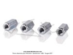 Écrous de culasse - M7x22 - pour Peugeot 103 / Mobylette Motobécane / MBK 51 / Minarelli (x4 pcs)