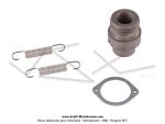 Rotule de pot d'échappement Ninja M38 x 150 - Ø31mm démontable avec joint Viton + bride de fixation de ressorts - pour Mobylette Motobécane / MBK 51 (AV10) et Peugeot 103 avec sortie d'échappement à vis