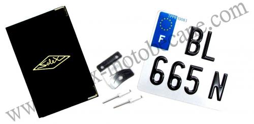 Kit Plaque Immatriculation 140x120mm SoleX avec Porte Carte Grise ...