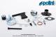 Kit de fixation complet de pot d'chappement serpentin Polini pour Peugeot 103 / 104 / 105