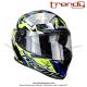 Casque Intgral - Double-cran - Bleu / Jaune - Trendy  T-602 SKIDDY   - Taille XL