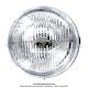 Phare avant 140 noir avec interrupteur - portire chrome - Universel