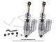 Amortisseurs rglables  gaz - ressort extrieur - Lg.285mm - Chrome / Chrome - pour Mobylettes Motobcane / MBK 51 / Peugeot 103 (la paire)