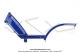 Cadre Bleu Mtallis brillant - Standard EXPORT - rservoir 3,7 litres - pour Peugeot 103 SP / MVL lectronique