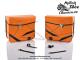 Sacoches  Chamrousse  C03 Orange Mandarine - Finitions noires - Fixation par sangles cuirs - pour Mobylette Motobcane / MBK / Peugeot (tous modles) (la paire)