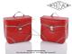 Sacoches  Prosac  P01 Rouges SoleX  02  - Finitions  liserets Gris clair - Coins Rouges - Fixation  crochets - Spciales pour VloSoleX 3800 Luxe Rouge (la paire)