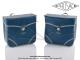 Sacoches  Prosac  P01 Bleues SoleX  06  - Finitions  liserets Gris clair - Coins Bleus - Fixation  crochets - Spciales pour VloSoleX 3800 Luxe Bleu (la paire)