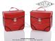 Sacoches  Prosac  P01 Rouge  02  - Finitions  liserets Noirs - Coins Rouges - Fixation  crochets - Spciales pour VloSoleX (la paire)