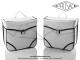 Sacoches  Prosac  P01 Blanches - Finitions  liserets Noirs - Coins Blancs - Fixation  crochets - Spciales pour VloSoleX (la paire)