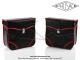 Sacoches  Prosac  P01E Noires - Finitions  lisers rouges - Coins Noirs - Fixation  crochets -  Prosac  - Spciales pour VloSoleX (la paire)
