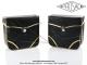 Sacoches  Prosac  P01E Noires - Finitions  lisers dors - Coins Noirs - Fixation  crochets - Spciales pour VloSoleX (la paire)