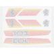 Autocollants / Kit dco orange complet pour Peugeot 103