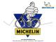 Tle dcoupe srigraphie - Bibendum MICHELIN sur VloSoleX - 41x32cm