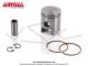 Piston complet MVT - 38,96mm - 50cc - axe de 13mm -  2 segments chroms pour kits MVT S-Race pour Mobylettes Motobcane / MBK 51 (AV10)