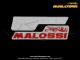  Autocollants Malossi 1x rouge + 1x blanc - Lg. 22,5cm