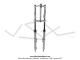 Fourche mixte grise  petits soufflets pour Peugeot 103 SP