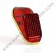 Cabochon de feu rouge type Manducher - Non Alumite - Annes 60 pour Mobylette Motobcane Motoconfort (Import)