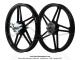 Roues (jantes) aluminium compltes noires 17 x1.6 type Bernardi pour Peugeot 103 SP / MVL / Chrono / Vogue (la paire)