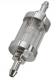 Filtre  essence cylindrique chrom / transparent / nettoyable - 6mm