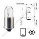 Ampoule Tmoin 6v 4w (BA9S) pour clairage arrire des mobylettes Motobcane / Motoconfort / MBK / Peugeot