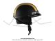 Casque Bol Demi-Jet Simili-cuir Noir / Jaune style Rtro Vintage SoleX / Mobylette Motobcane / Peugeot / Vespa