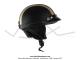 Casque Bol Demi-Jet Simili-cuir Noir / Gold style Rtro Vintage SoleX / Mobylette Motobcane / Peugeot / Vespa