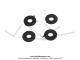 Rondelles plastiques noires de carter pour Peugeot 103 (Lot de x4 pcs)