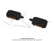Pdales plastiques noires - Pas franais - M14x125 - avec catadioptres pour Peugeot 103 / Mobylette Motobcane / MBK 51 (la paire)