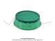 Catadioptre nu (cabochon) - Rond - Vert - 25mm