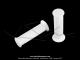 Poignes de guidon (Revtements) - LUSITO - Mini Targa - Blancs - Lg.120mm - Plastique (la paire)