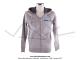 Veste / Sweat-shirt Zipp avec capuche Gris Oxford - Logo Brod MBK coeur et dos - Taille XL