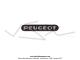 Autocollant de poigne de frein CLB - Noir / Chrome -  PEUGEOT  - pour Peugeot 101 / 102 / 103 / 104 / 105 / GT10 / GL10 (...)