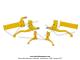 Poigne de gaz + Revtement gauche - Mini Targa - Mtal Jaune - adaptable sur Mobylette Motobcane / MBK 51 / Peugeot 103 (Kit)