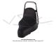 Selle Chopper Noire - srigraphie  Peugeot  rouge - dosseret Chrom - pour Peugeot 103