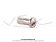 Ecrou de rayon 2,6mm - tte ronde - Laiton nickel - 12G - Lg.14,5mm (x1 pc)