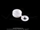 Capuchon plastique - Blanc - pour rivets de plaque d'immatriculation noirs (x1pc)