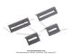 Clips plastiques de porte-bagage - Gris - pour Peugeot 103 / 104 (x4 pcs)