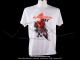 T-shirt Blanc / Rose fluo / Noir  Malossi Day  - Taille L